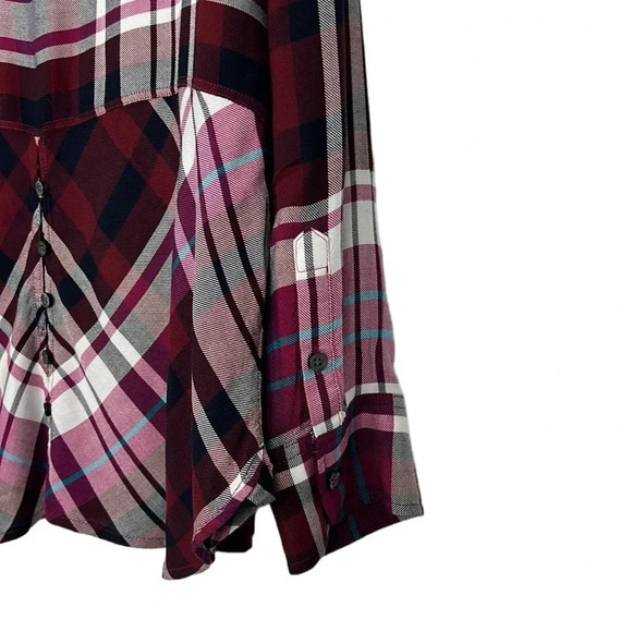Talbots Women’s Large Plaid Button Up Long Sleeve Shirt - Picture 7 of 10